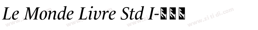 Le Monde Livre Std I字体转换